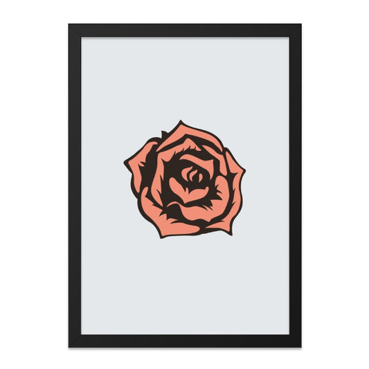 Rose Wall Art Print, Floral Wall Decor, Minimalist Flower Art, Botanical Illustration, Contemporary Home Decor - Tawshia