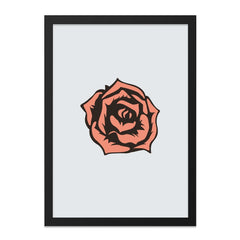 Rose Wall Art Print, Floral Wall Decor, Minimalist Flower Art, Botanical Illustration, Contemporary Home Decor - Tawshia