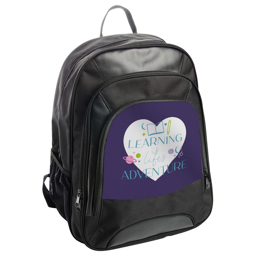 Learning is Adventure Backpack, Education Back Pack, Student Back Pack, School Back Pack, Book Back Pack, Back to School BackPack - Tawshia
