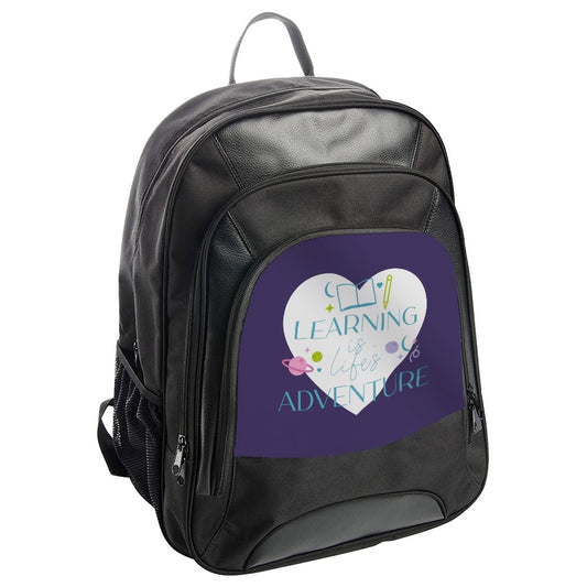 Learning is Adventure Backpack, Education Back Pack, Student Back Pack, School Back Pack, Book Back Pack, Back to School BackPack - Tawshia