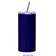 Sleek Dark Blue Travel Tumbler With Straw product