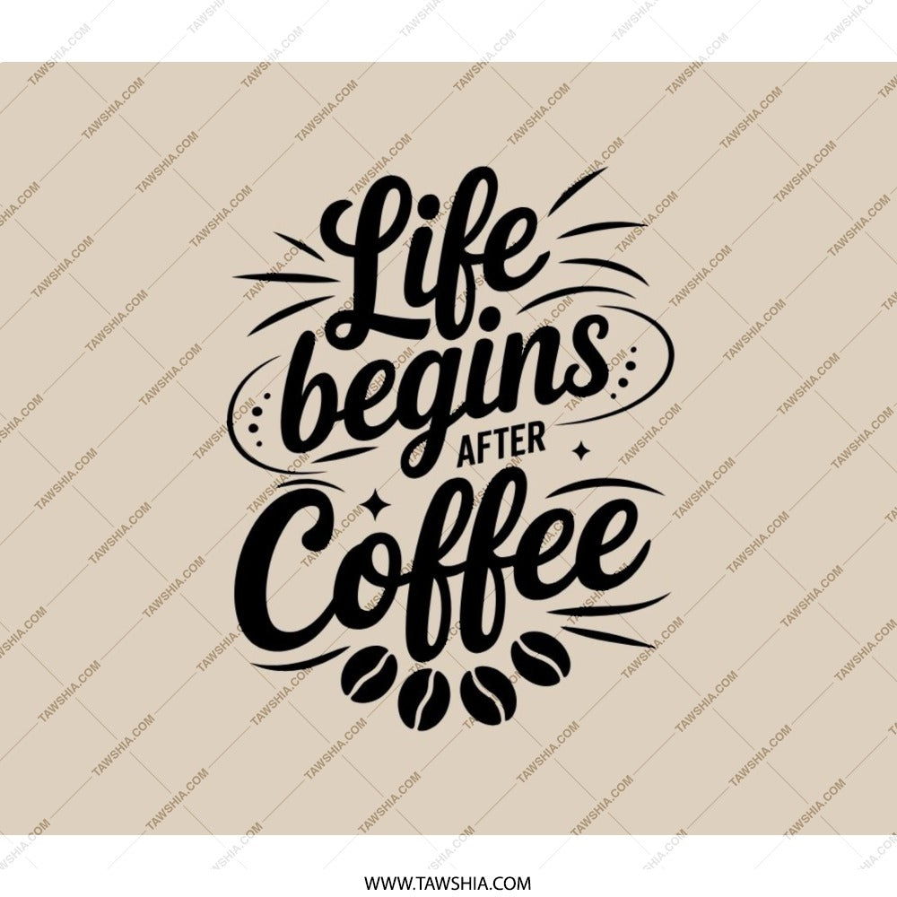 Life Begins After Coffee BackPack, Stylish Coffee Lover Back Pack, Gift for Coffee Lovers, Cute Coffee Themed Gift Backpack, Trendy Coffee - Tawshia