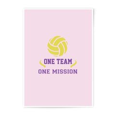 Volleyball Photographic Prints, Team Spirit, Motivational, Sport Decor, Gift for Athlete, One Team One Mission, Wall Art - Tawshia