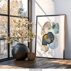 Abstract Wall Art, Modern Art Print, Geometric Art, Boho Wall Decor, Contemporary Art, Minimalist Wall Art, Living Room Decor - Tawshia