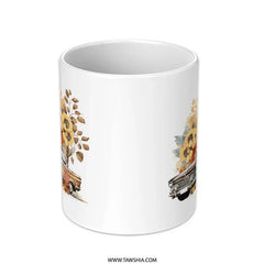 Vintage Car Mug, Sunflower Mug, Classic Car Lover Gift, Automotive Mug, Car Art Mug, Gifts for Him, Her, Car Enthusiast, Coffee Cup - Tawshia