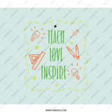 Teach Love Inspire Backpack, Teacher Appreciation Gift, Educational Bag, School Backpack, Teacher Backpack, Back To School Backpack - Tawshia