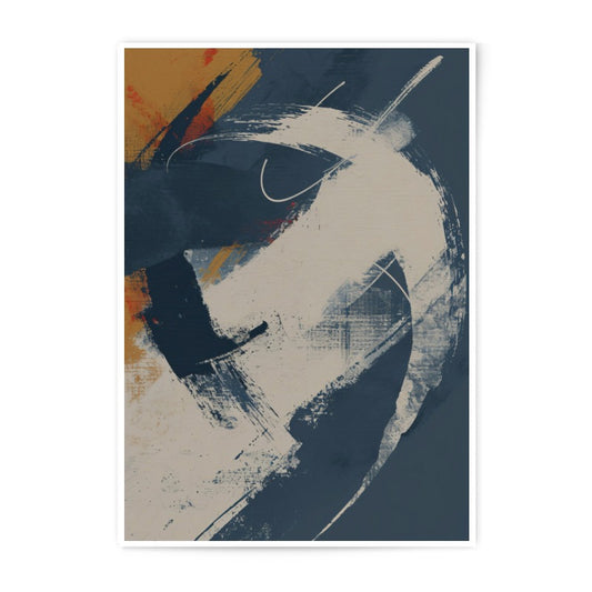 Abstract Art Photographic Print, Modern Wall Decor, Navy Blue Beige Art, Contemporary Home Decor, Living Room Art, Gift Idea - Tawshia