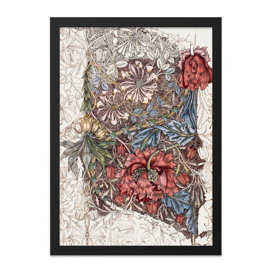 Floral Wall Art, Vintage Flower Print, Botanical Decor, Antique Floral Art, Aesthetic Wall Decor, William Morris Inspired Art Print - Tawshia