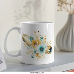 Floral Telescope Mug, Watercolor Flower Mug, Space Lover Gift, Unique Celestial Mug, Astronomy Gift Idea, Coffee Mug, Tea Cup - Tawshia