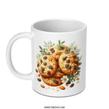 Cookies Mug, Raisin Almonds, Foodie Mug, Baker Gift, Dessert Mug, Treats Mug, Cute Coffee Mug, Tea Mug, Hot Chocolate Mug, Gift Ideas - Tawshia