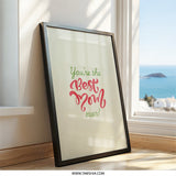 Best Mom Ever Wall Art, Mothers Day Gift, Mom Appreciation Print, Love You Mom Decor, Wall Decor, Home Decor, Gift for Mom - Tawshia