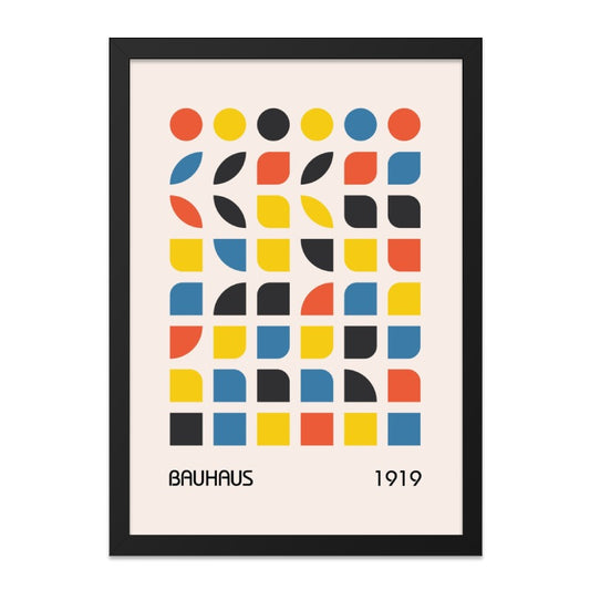 Bauhaus Wall Art Print, Geometric Wall Decor, Mid Century Modern Art, 1919 Poster, Colorful Abstract Artwork, Home Decor, Wall Hanging - Tawshia