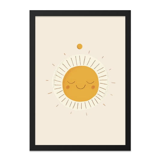 Smiling Sun Wall Art, Kids Room Decor, Nursery Art Print, Modern Home Decor, Sunshine Print, Happy Sun Art, Playroom Wall Decor - Tawshia