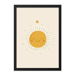 Smiling Sun Wall Art, Kids Room Decor, Nursery Art Print, Modern Home Decor, Sunshine Print, Happy Sun Art, Playroom Wall Decor - Tawshia