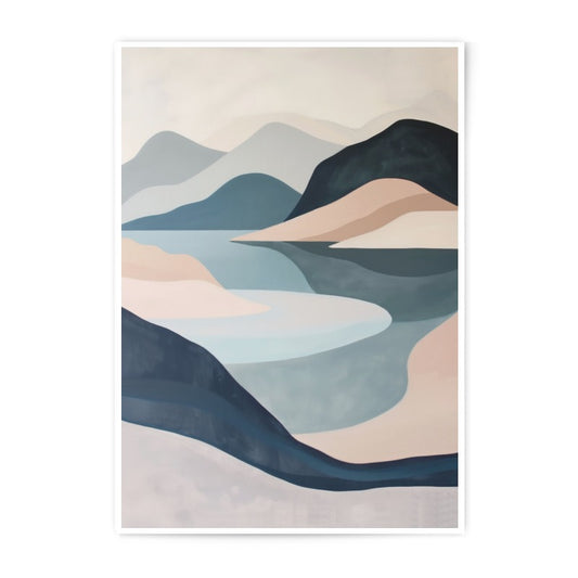 Abstract Landscape Photographic Print, Minimalist Mountain Art, Modern Wall Decor, Nature Photo Print, Pastel Colors, Home Decor, Art Print - Tawshia