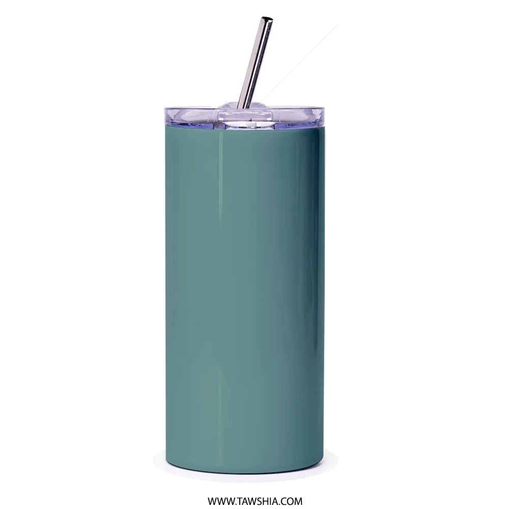 Insulated Travel Mug with Lid and Straw Drinkware product