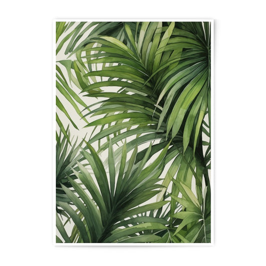 Tropical Palm Leaves Photographic Print, Green Botanical Art, Jungle Decor, Tropical Home Decor, Nature Inspired Wall Art - Tawshia