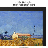 Van Gogh Wheat Field, Fine Art Wall Decor, Impressionist Landscape, Farmhouse Art Print, Countryside Painting, Famous Artwork, Framed Art - Tawshia