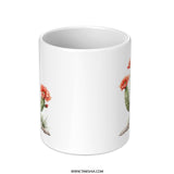 Blooming Cactus Mug, Floral Mug, Southwest Desert Mug, Botanical Mug, Cute Mug, Succulent Mug, Plant Lover Gift, Unique Mug Design - Tawshia