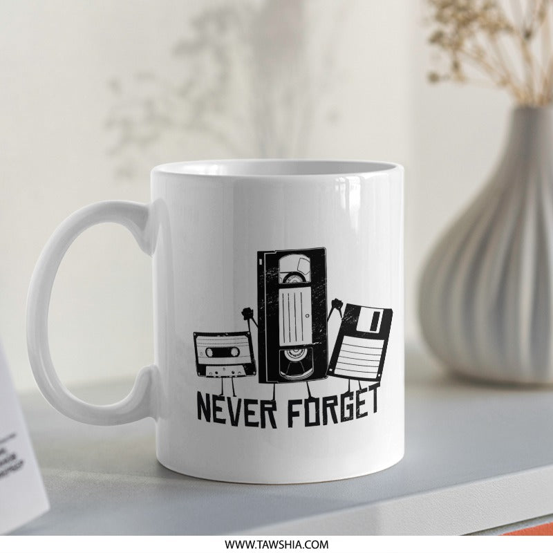 Never Forget Retro Technology Illustration Mug product
