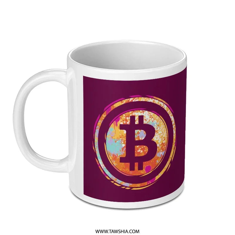 Colorful Crypto Bitcoin Design Mug product type