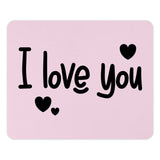 I Love You Mouse Pad, Cute Hearts Mousepad, Pink Desk Accessory, Valentine's Day Gift, Sweet Desk Decor, Office Gift, Heart Mouse Mat - Tawshia