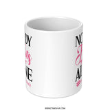 Nobody Fights Alone Mug, Cancer Awareness, Inspirational Gift, Survivor Mug, Charity Mug, Support Gift, Hope Mug, Fight Cancer Mug - Tawshia