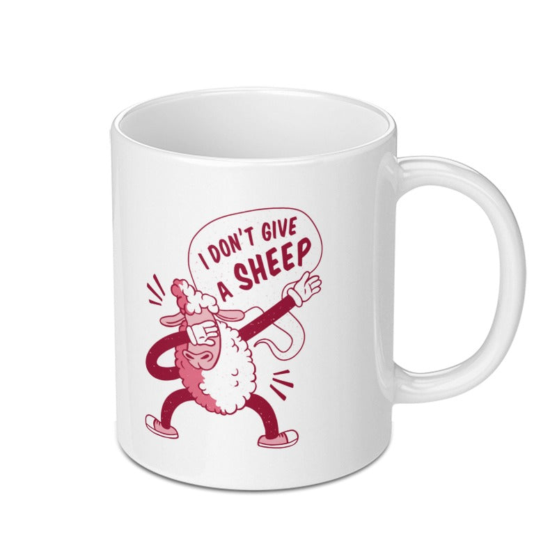 I Don't Give a Sheep Saying Funny White Coffee Mug product