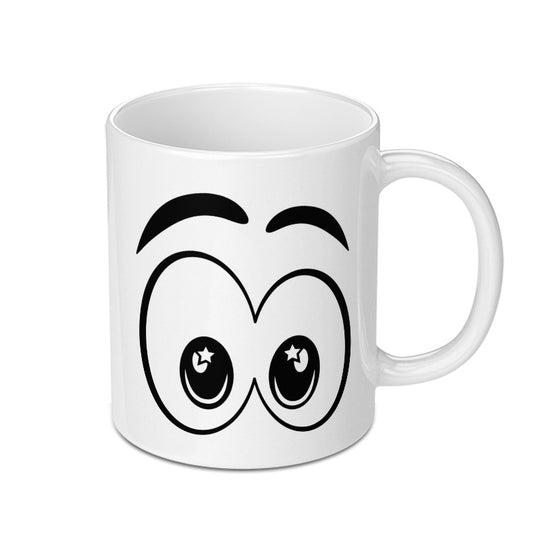 Googly Eyes Mug, Funny Cartoon Mug, Cute Eye Mug, Novelty Coffee Mug, Gift for Her, Gift for Him, Unique Mug, Quirky Mug, Humor Mug - Tawshia