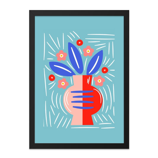 Abstract Floral Wall Art, Flower Vase Print, Modern Art Print, Home Decor, Living Room Art, Colorful Art, Art for Walls, Trendy Wall Art - Tawshia