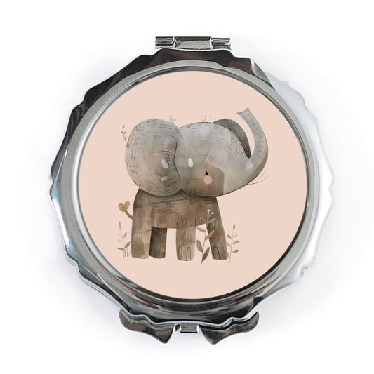 Cute Elephant Pocket Mirror, Adorable Animal Gift, Baby Shower Favor, Handbag Essential, Compact Mirror for Her, Unique Gift for Friends - Tawshia