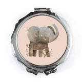 Cute Elephant Pocket Mirror, Adorable Animal Gift, Baby Shower Favor, Handbag Essential, Compact Mirror for Her, Unique Gift for Friends - Tawshia