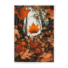 Autumn Leaves Photographic Print, Fall Season Wall Decor, Vibrant Leaf Art, Nature Photography, Seasonal Decor, Home Decor - Tawshia