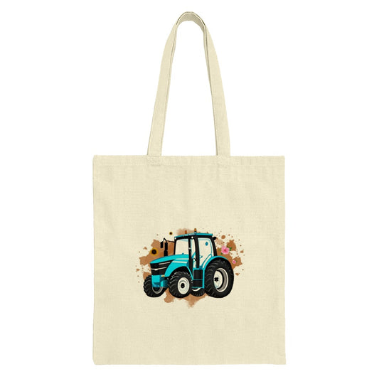 Blue Tractor Tote Bag, Farm Vehicle Art Print, Countryside Lover Gift, Farmer Present, Unique Design, Carry All Bag, Everyday Bag, Shopping - Tawshia