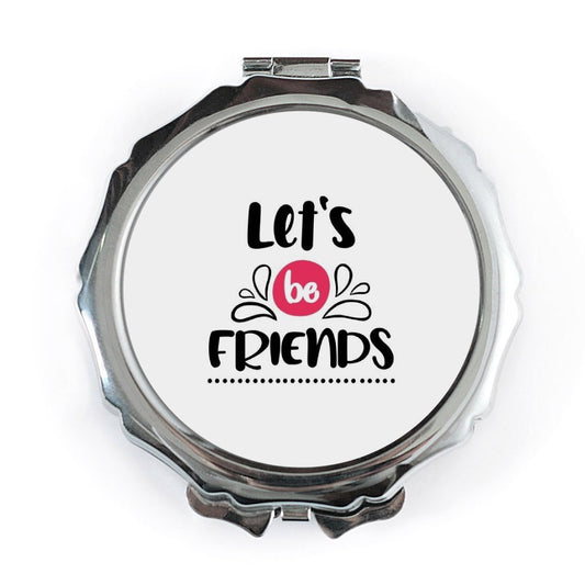 Let's Be Friends Pocket Mirror, Friendship Gift, Best Friend Present, Cute Pocket Mirror, Compact Mirror, Friend Souvenir - Tawshia