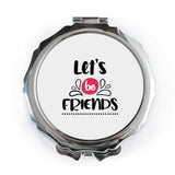 Let's Be Friends Pocket Mirror, Friendship Gift, Best Friend Present, Cute Pocket Mirror, Compact Mirror, Friend Souvenir - Tawshia