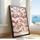 Abstract Swirls Wall Art, Modern Home Decor, Geometric Print, Unique Wall Decor, Minimalist Art Print, Statement Wall Art - Tawshia
