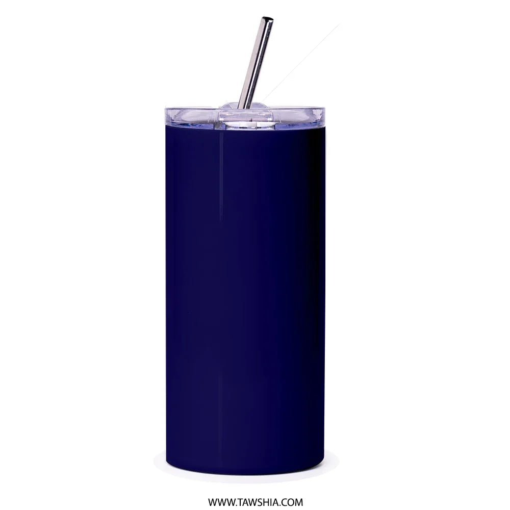 Sleek Midnight Blue Insulated Tumbler with Straw product