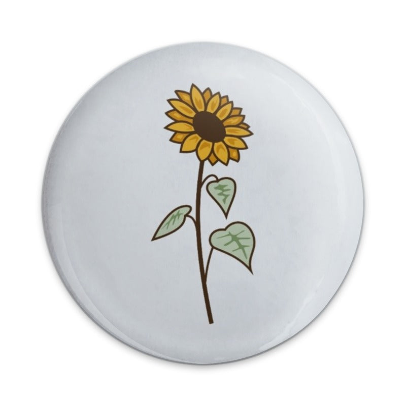 Sunflower Pinback Button, Floral Button Badge, Cute Flower Pin, Botanical Accessory, Summer Vibes, Nature Lover Gift, Aesthetic Button - Tawshia