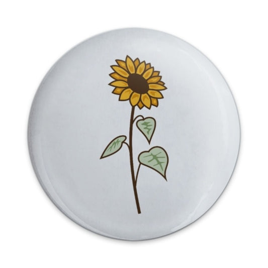Sunflower Pinback Button, Floral Button Badge, Cute Flower Pin, Botanical Accessory, Summer Vibes, Nature Lover Gift, Aesthetic Button - Tawshia