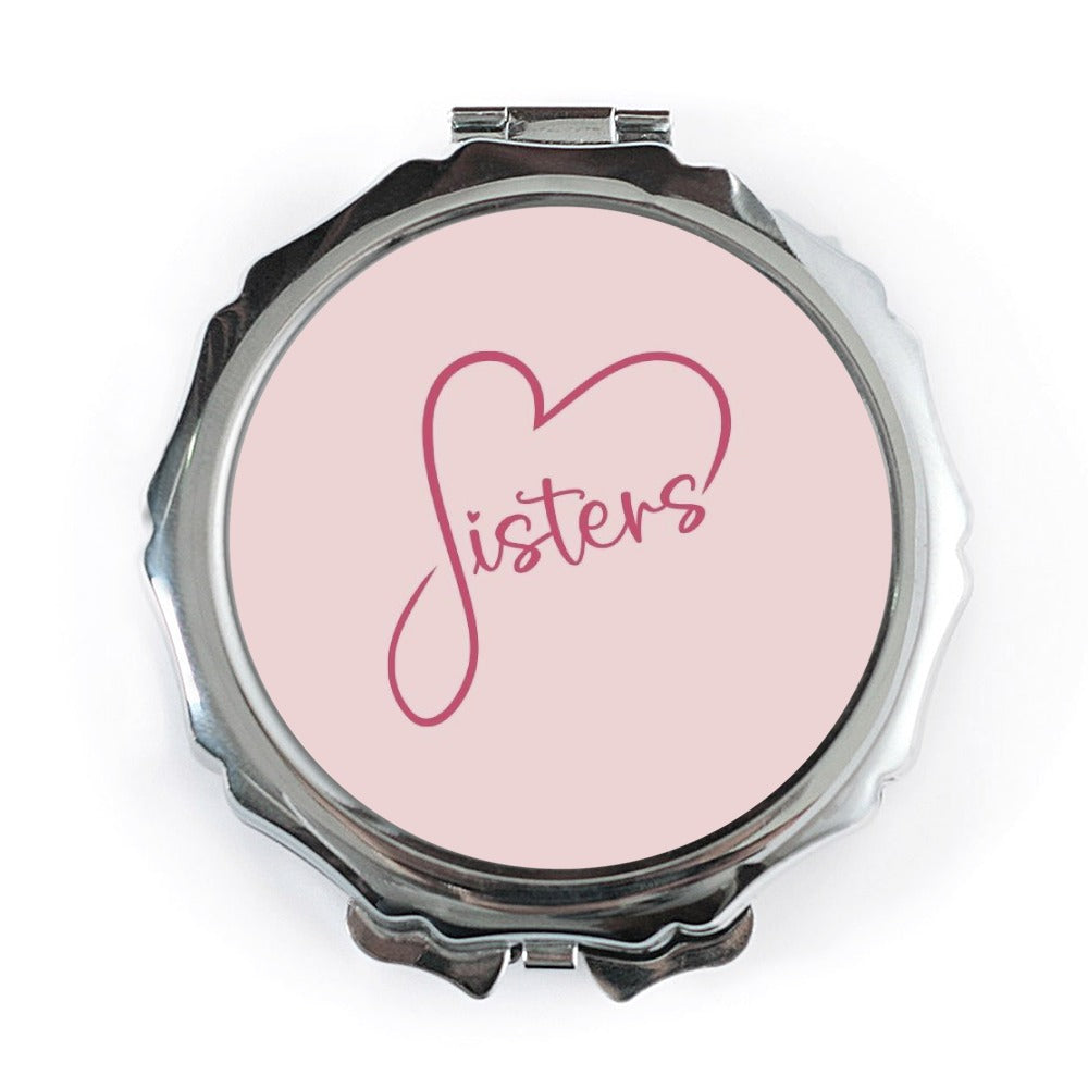 Sisters Pocket Mirror, Sister Gift Idea, Sister Love, Best Friend Present, Compact Mirror for Purse, Makeup Mirror - Tawshia