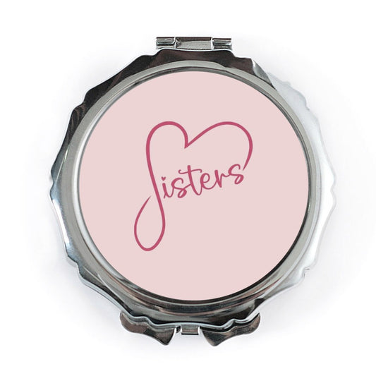Sisters Pocket Mirror, Sister Gift Idea, Sister Love, Best Friend Present, Compact Mirror for Purse, Makeup Mirror - Tawshia