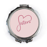Sisters Pocket Mirror, Sister Gift Idea, Sister Love, Best Friend Present, Compact Mirror for Purse, Makeup Mirror - Tawshia