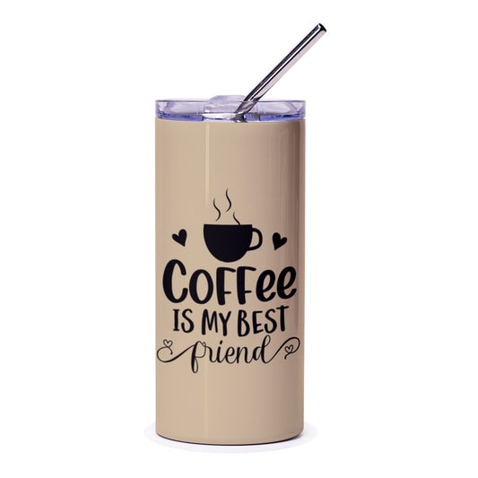 Coffee Is My Best Friend Tumbler, Coffee Lover Gift, Funny Coffee Cup, Cute Tumbler, Gift for Her, Gift for Him, Travel Mug - Tawshia