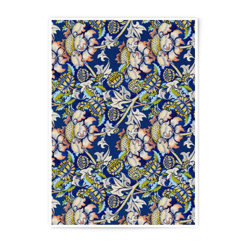 Floral Photographic Print, William Morris Style Art, Botanical Pattern, Home Decor, Wall Art, Gift Idea - Tawshia