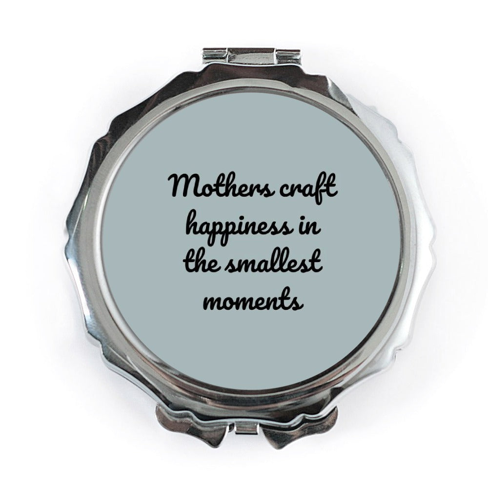 Mothers Craft Pocket Mirror, Happiness Gift, Inspirational Mirror, Small Moments, Mom Present, On The Go Mirror, Cute Pocket Mirror - Tawshia