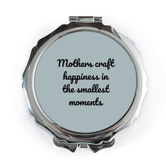 Mothers Craft Pocket Mirror, Happiness Gift, Inspirational Mirror, Small Moments, Mom Present, On The Go Mirror, Cute Pocket Mirror - Tawshia