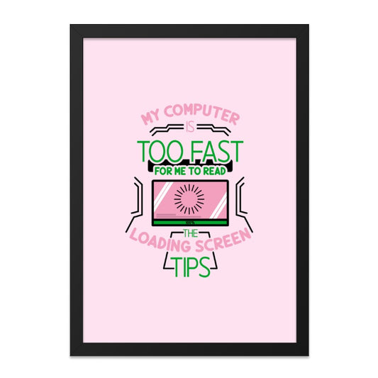 Funny Computer Wall Art, Gamer Wall Decor, Tech Humor Print, Geek Gift, Fast Computer Art, Loading Screen Tips, Techie Gift, Funny Tech Art - Tawshia