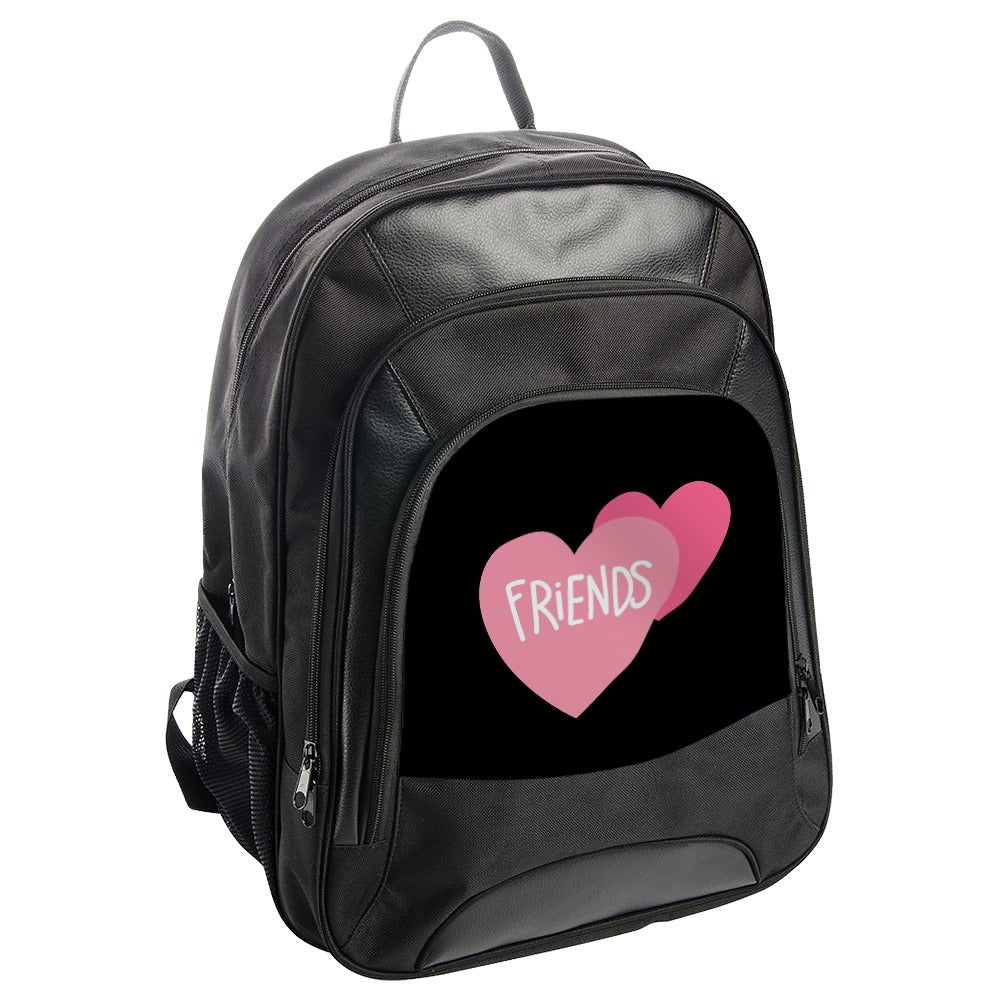 Friends Heart Backpack, Best Friends Gift, Friendship Backpack, Heart Design Backpack, Trendy Backpack, School Backpack, College Backpack - Tawshia