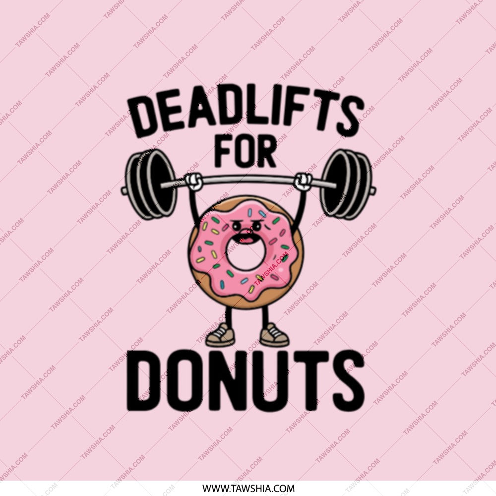 Deadlifts for Donuts Mirror, Gym Motivation, Funny Fitness, Cute Donut Gift, Weightlifting Lover, Workout Accessory, Pink Donut Mirror - Tawshia